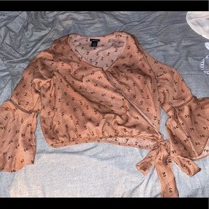 Crop top flare sleeves